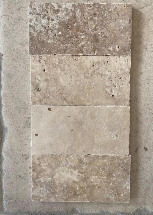 TRAVERTIN LIGHT MIX NUANCE 30x30 ou 30,5x30,5cm, épaisseur 3cm