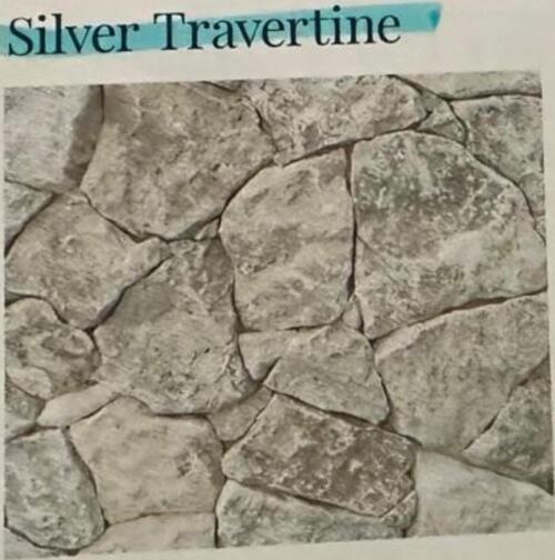 Parement Silver Travertin en Opus Incertum