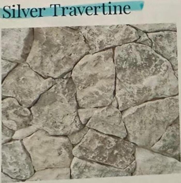 Parement Silver Travertin en Opus Incertum