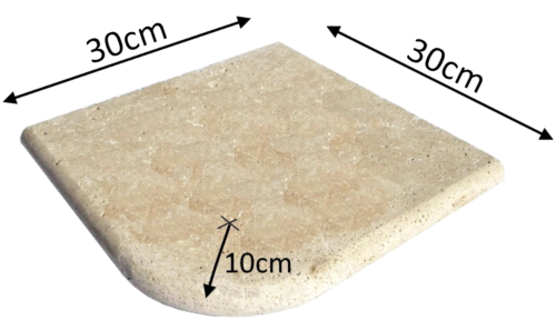 Angle sortant margelle nez boudon en demi-rond piscine